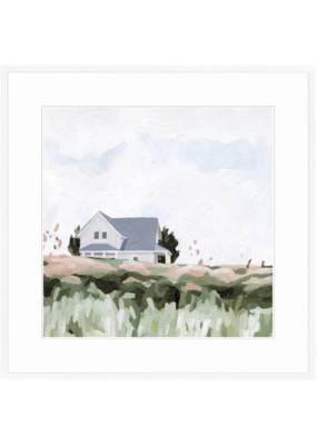 Celadon Art House On A Hill I - 27"x27"