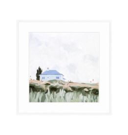 Celadon Art House On A Hill II - 27x27