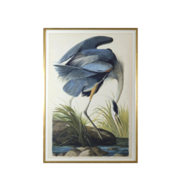 Celadon Art Blue Heron by John J. Audubon 37x54