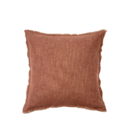 Indaba Trading Selena Linen Pillow in Brick