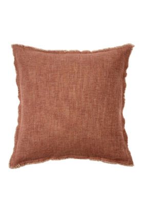 Indaba Trading Selena Linen Pillow in Brick