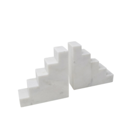 White Bookends Set of 2