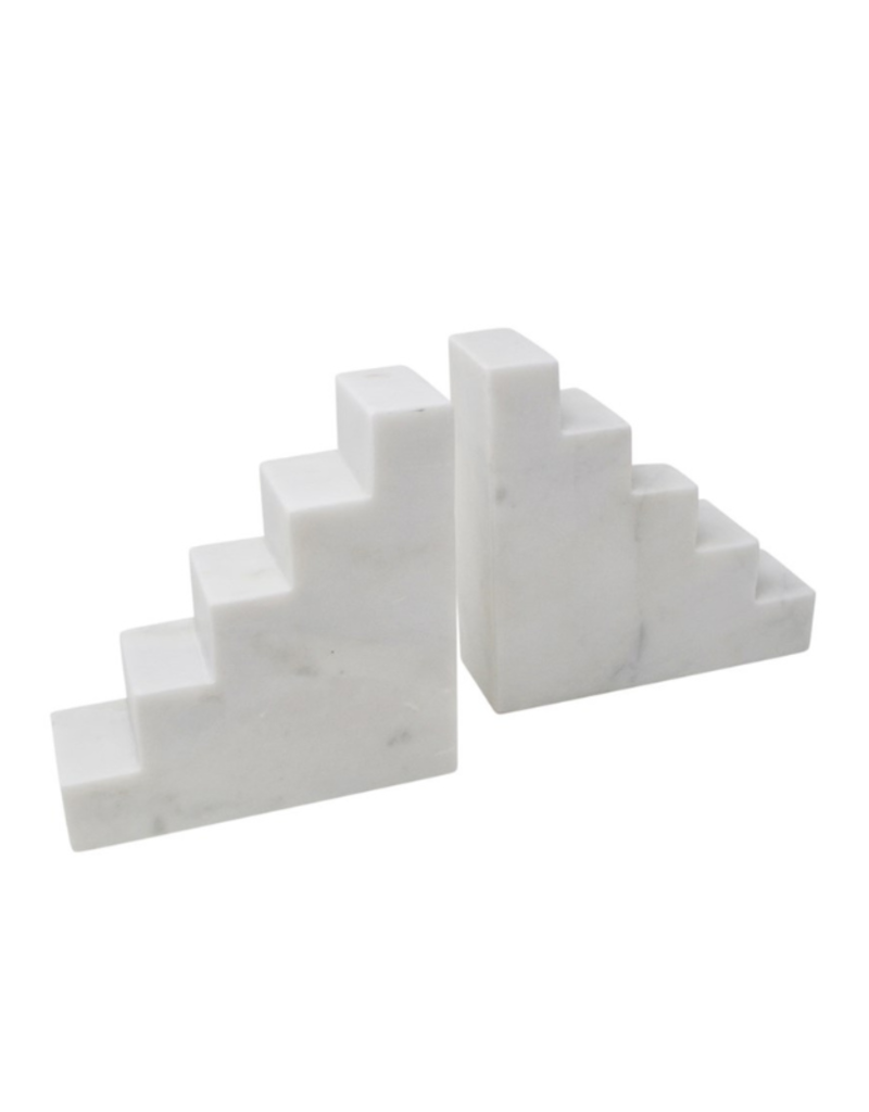 White Bookends Set of 2