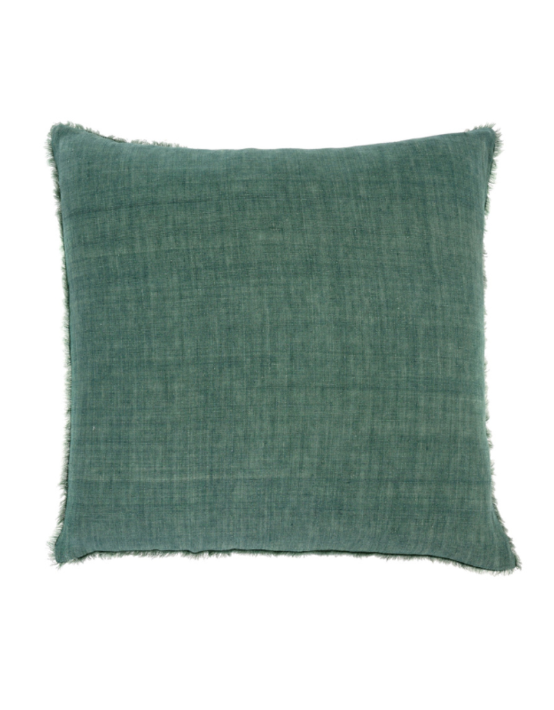 Indaba Trading Lina Linen Pillow in Celeste Green