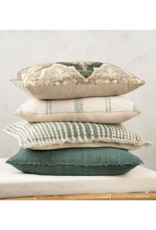 Indaba Trading Lina Linen Pillow in Celeste Green 24"
