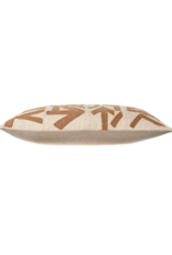 Indaba Trading Kuba Patch Pillow in Tan