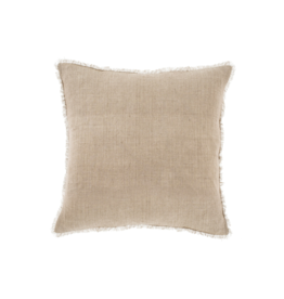 Indaba Trading Lina Linen Pillow in Oat 20"