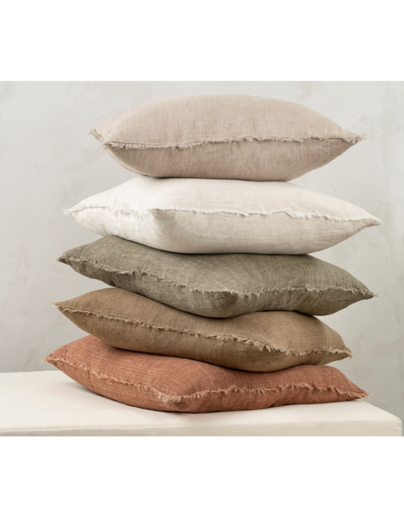 Indaba Trading Lina Linen Pillow in Oat 20"