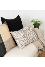 Indaba Trading Kuba Patch Pillow in Black