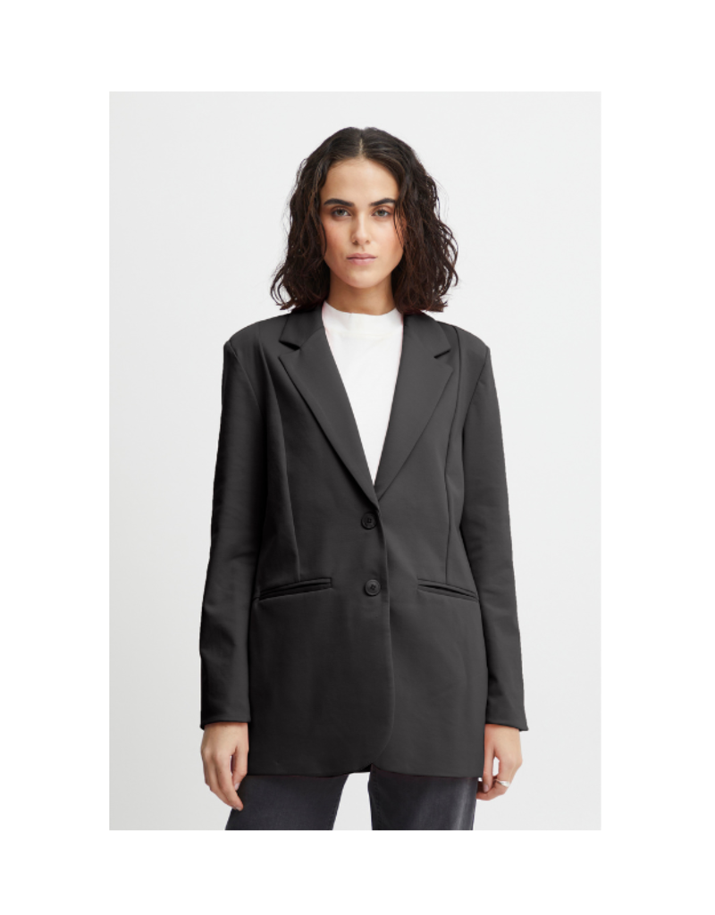 ICHI Kate Oversize Blazer in Black by ICHI