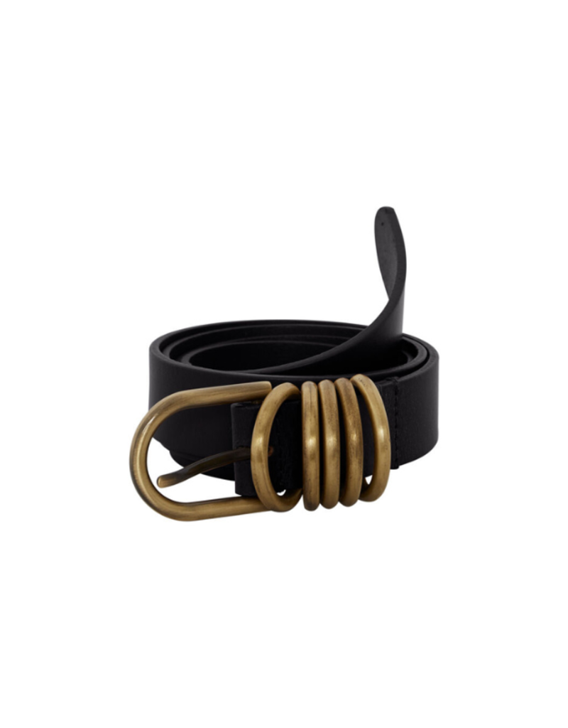 ICHI Sagan Leather Belt Black 36 - The Art of Home