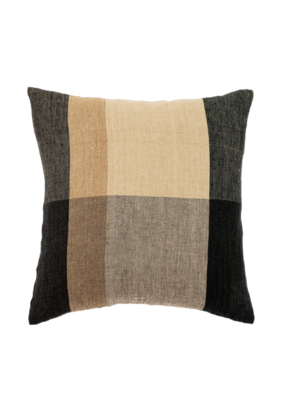 Indaba Trading Piedmont Linen Pillow in Black & Brown