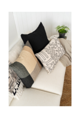 Indaba Trading Piedmont Linen Pillow in Black & Brown