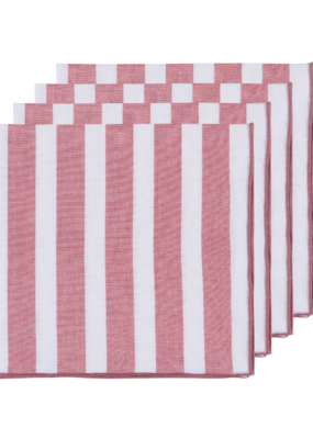 Danica LAST ONE - Canyon Rose Cabana Stripe Napkins Set of 4