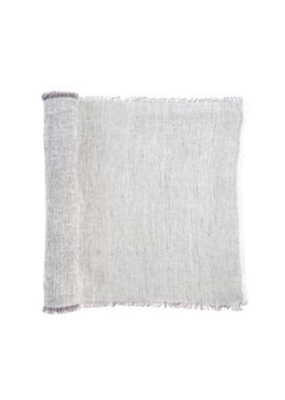 Indaba Trading Linen Runner in Grey Stripe