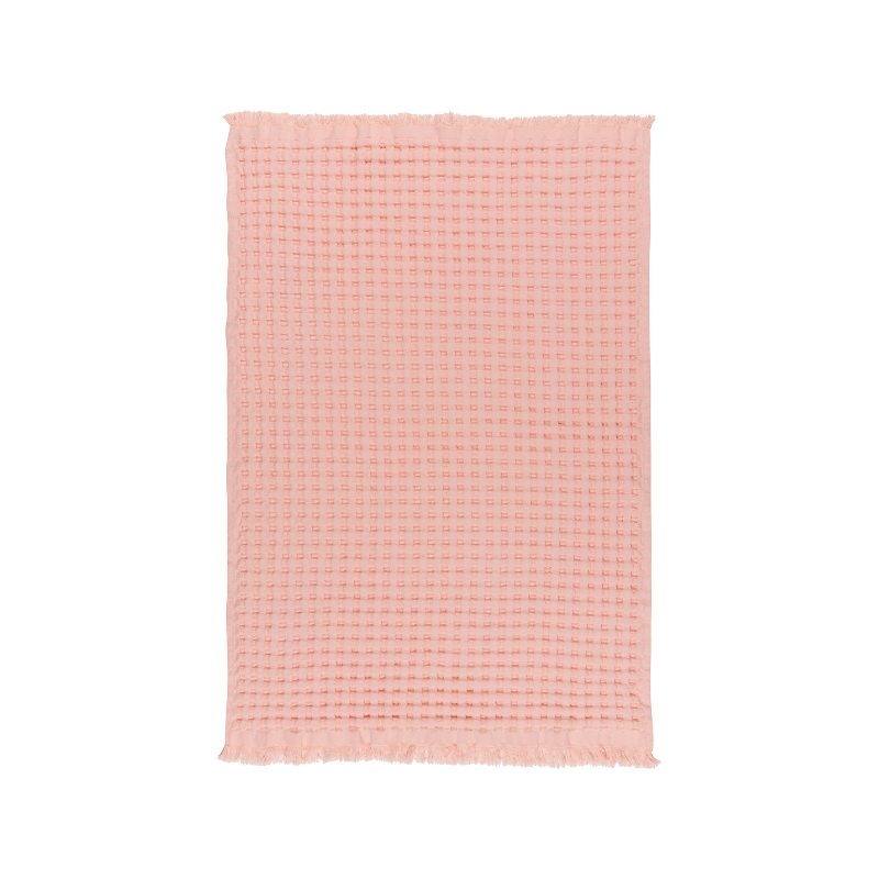 Organic Waffle Hand Towel Blush The Art of Home