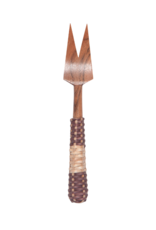 Danica Acacia Rattan Cheese Knives Set