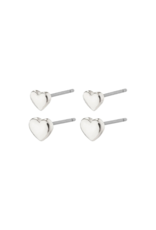 PILGRIM Afroditte Earring Set in Silver by Pilgrim