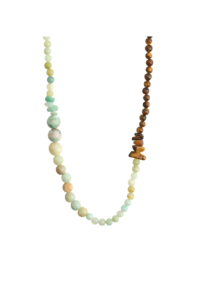 PILGRIM LAST ONE - Soulmates Necklace in Mint & Gold by Pilgrim