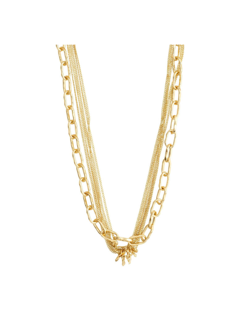PILGRIM LAST ONE - Pause 2in1 Necklace in Gold by Pilgrim