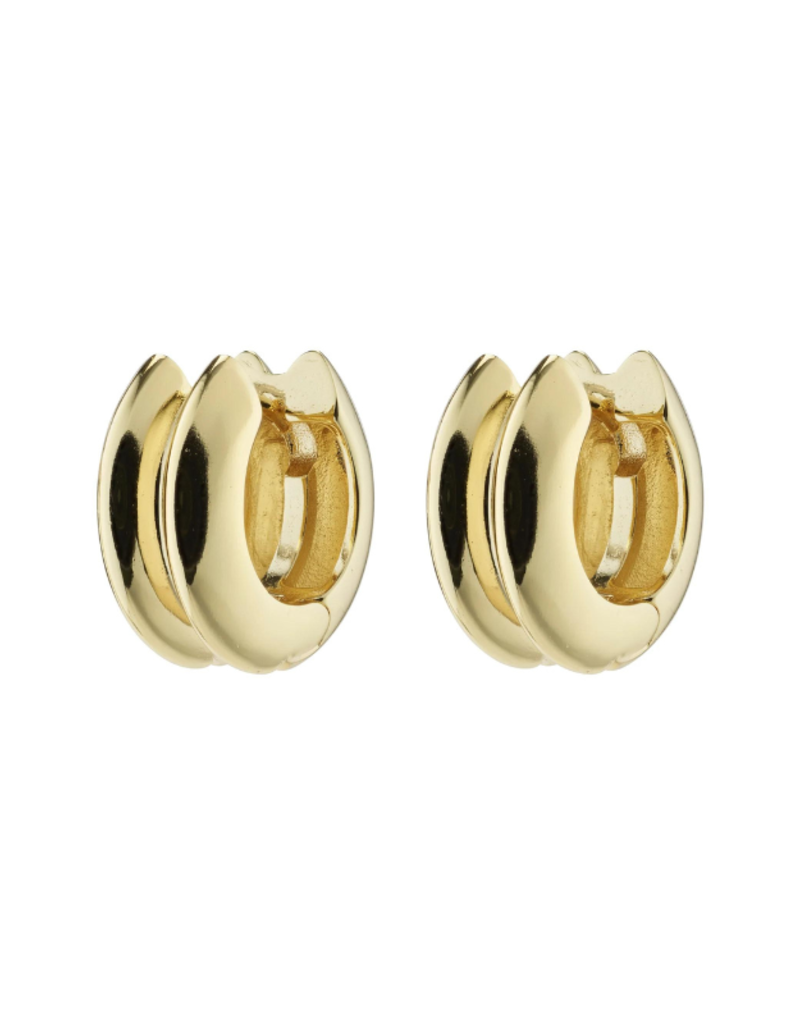 PILGRIM Reflect Hoop Earrings in Gold by Pilgrim