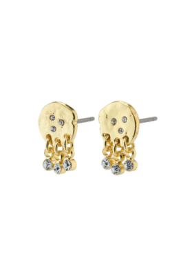 PILGRIM Breathe Earrings in Gold by Pilgrim