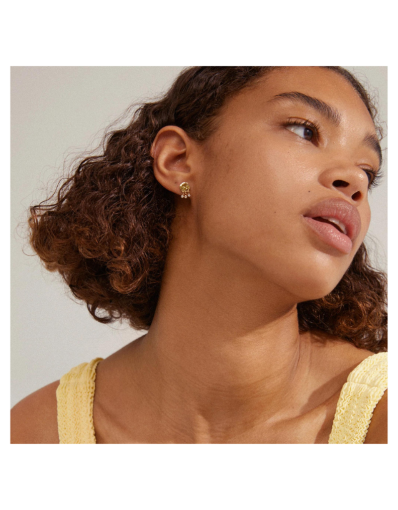 PILGRIM Breathe Earrings in Gold by Pilgrim