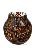 LAST ONE - Art Glass Vase in Tortoise Brown