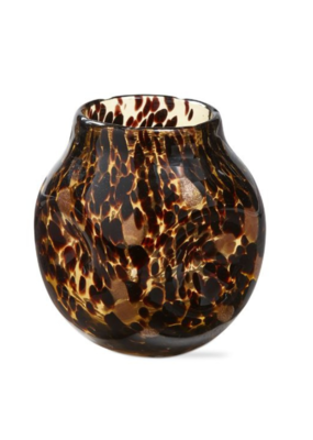 LAST ONE - Art Glass Vase in Tortoise Brown