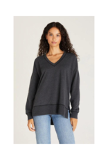 z supply Modern Weekender V-Neck in Heather Charcoal by Z Supply