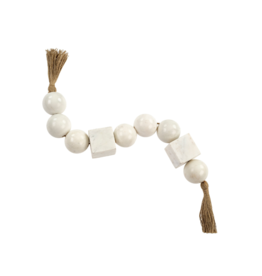 Indaba Trading Marble Decor Beads White