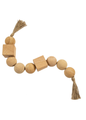 Indaba Trading Yellow Teak Decor Beads