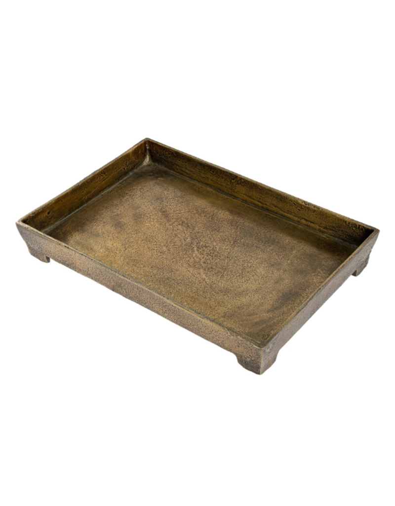 Footed Coffee Table Tray Bronze L - The Art of Home
