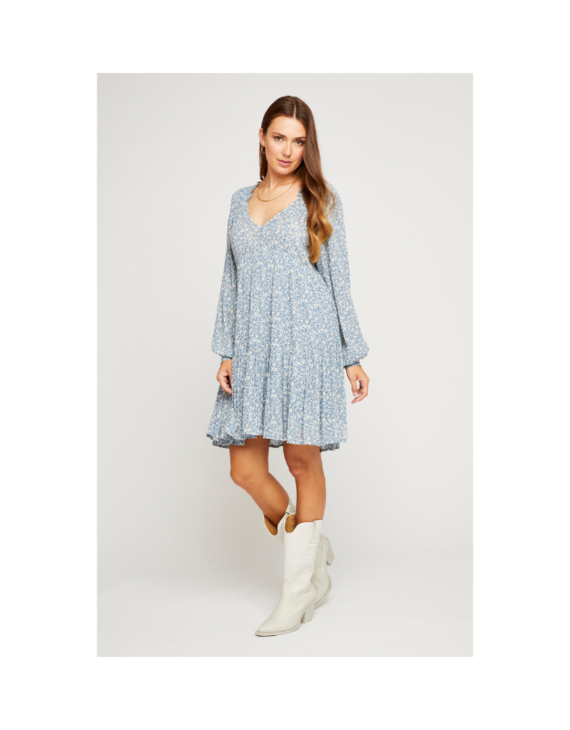 gentle fawn Charlize Dress in Pacific Ditsy Blue by Gentle Fawn