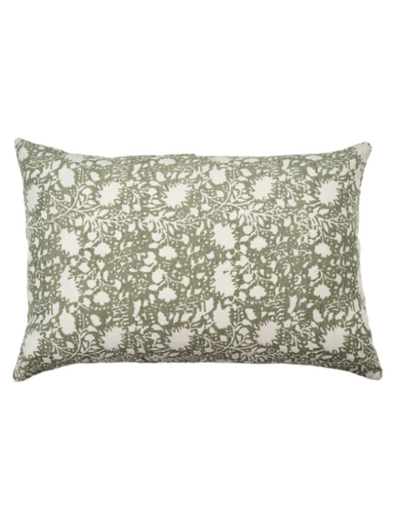 Indaba Trading LAST ONE - Eden Linen Pillow in Sage