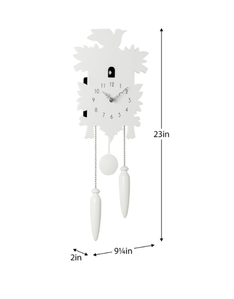 Modern Motion Cuckoo Clock White