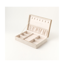 Lover's Tempo Bijoux 8" Jewelry Box Rectangle in Creme