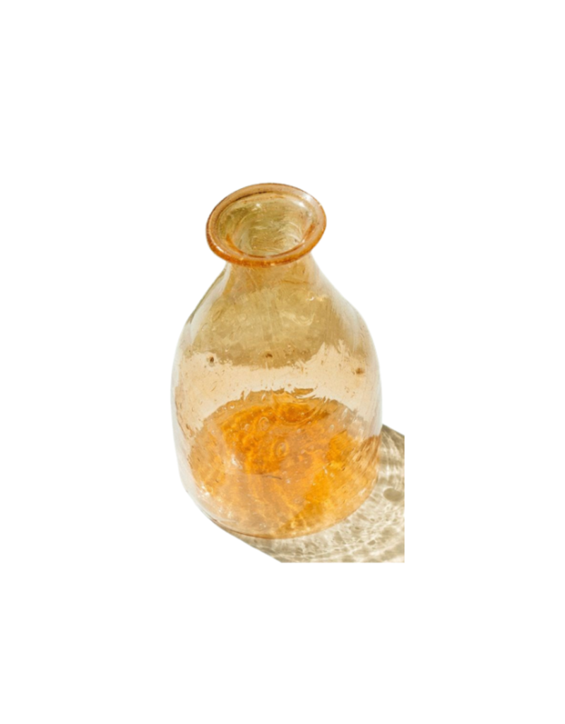 Indaba Trading Recycled Glass Bud Vase in Apricot