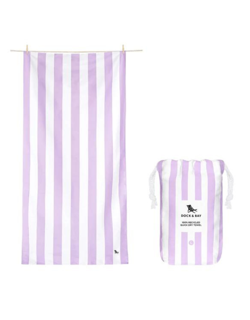 dock & bay Quick Dry Large Cabana Towel in Lilac by Dock & Bay