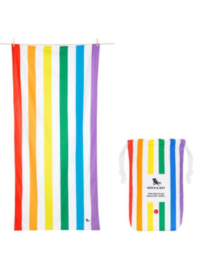 dock & bay Quick Dry Towel in Summer Rainbow by Dock & Bay