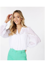 ESQUALO Plumetis Blouse in Off White by Esqualo