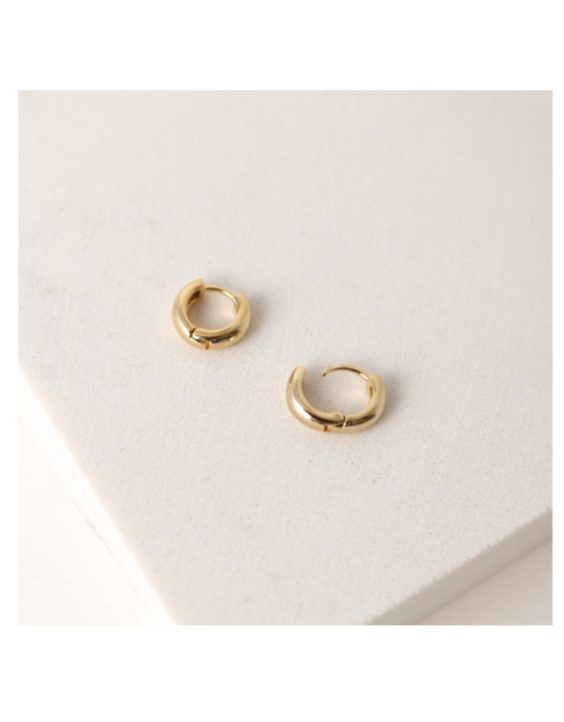 Lover's Tempo Bea Hoop Earrings Gold 10mm  by Lover's Tempo