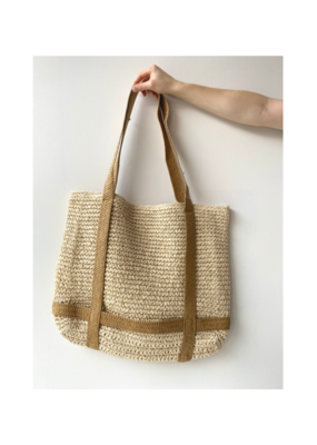 San Diego Hats Day Trip Woven Tote with Straps in Natural by San Diego Hats