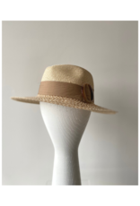 San Diego Hats Fedora with Tortoise Slider in Natural by  San Diego Hats