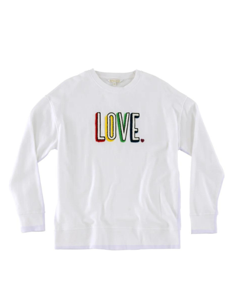 White Rainbow Love Sweatshirt - The Art of Home