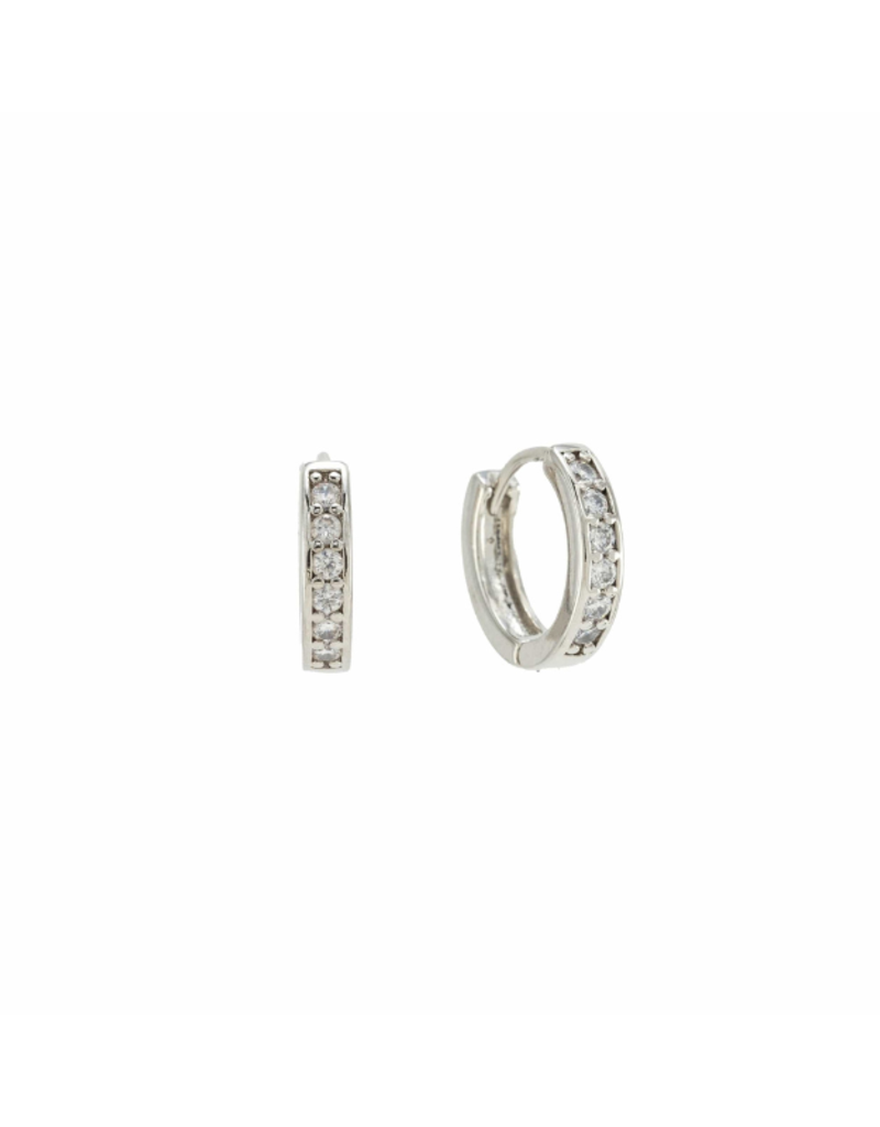 Lover's Tempo Desi Huggie Hoop Earrings in Silver by Lover's Tempo