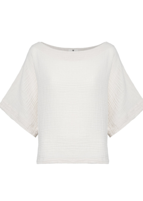 Pokoloko Crinkle Boat Top in Cream