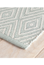 Dash & Albert LAST ONE - Dash & Albert Diamond Light Blue/Ivory Indoor Outdoor Rug 2.5' x 8'