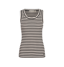 InWear Dagna Striped Tank in Black Whisper by InWear