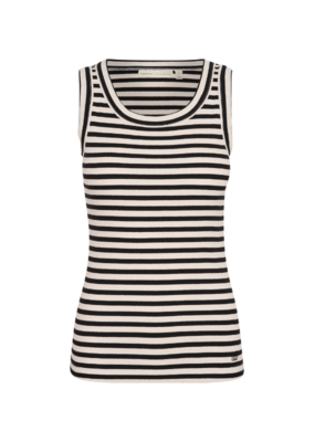 InWear Dagna Striped Tank in Black Whisper by InWear